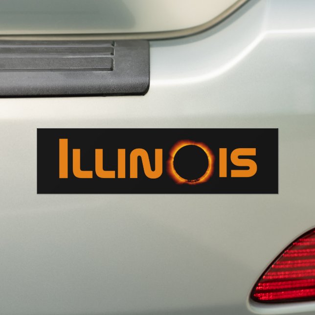 Illinois 2024 Gesamtsolares Eclipse Autoaufkleber (Auf Auto)
