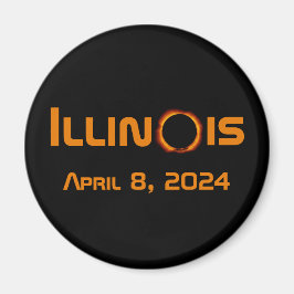 Illinois 2024 Gesamtsolares Eclipse Magnet