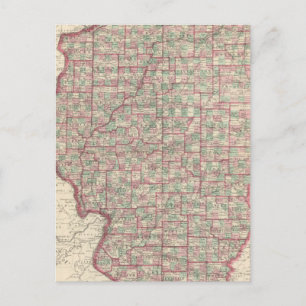 Illinois 3 postkarte