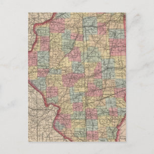Illinois 7 postkarte