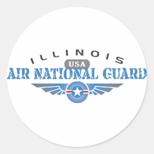 Illinois Air National Guard - USA Runder Aufkleber