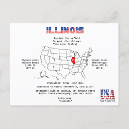 Illinois American Staat auf einer Karte und nützli