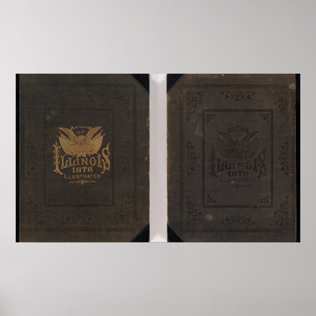 Illinois, Atlas des Staat Poster (Vorne)