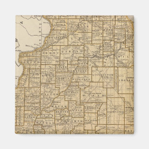 Illinois Atlas Karte Magnet