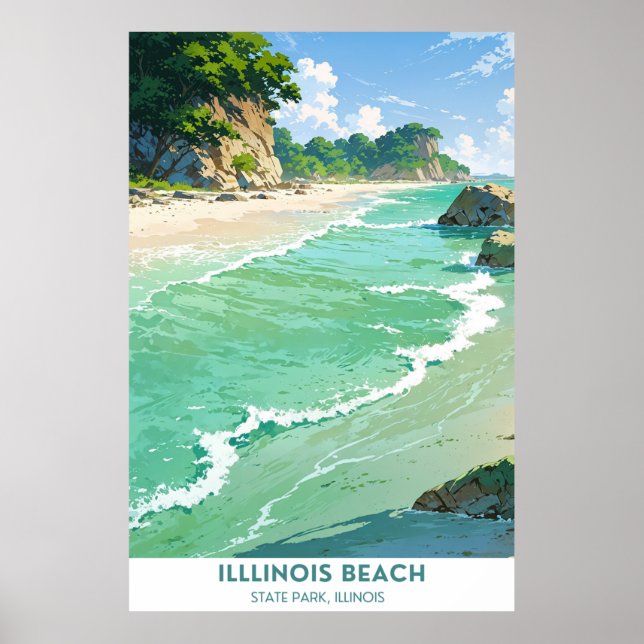 Illinois Beach Staat Park, Illinois Poster (Vorne)