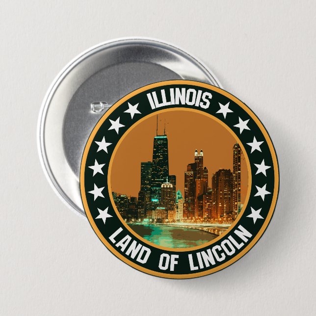 Illinois Button (Vorne & Hinten)