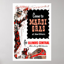 Illinois Central Railroad, Mardi Gras Plakat