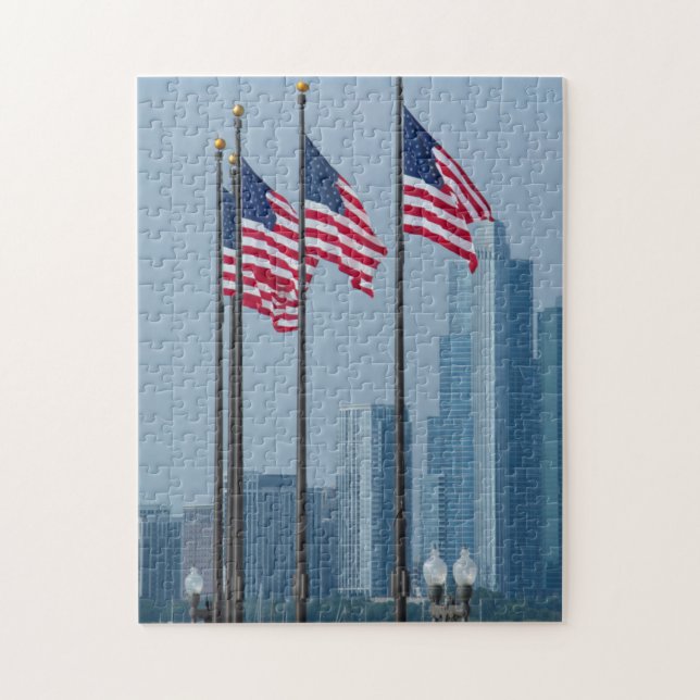 Illinois, Chicago. Marine-Pier, US kennzeichnet (Vertikal)