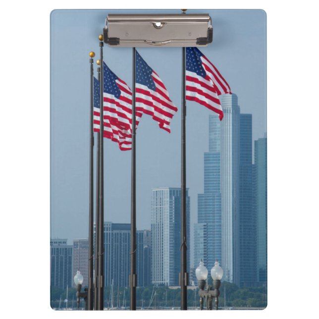 Illinois, Chicago. Marine-Pier, US kennzeichnet Klemmbrett (Vorderseite)