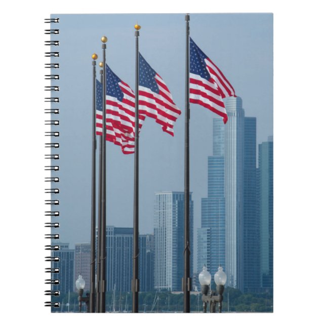 Illinois, Chicago. Marine-Pier, US kennzeichnet Notizblock (Vorderseite)
