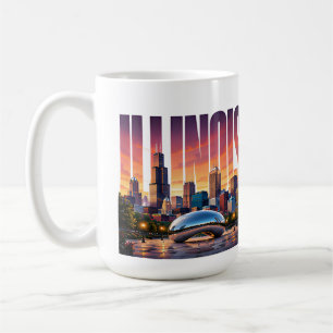 Illinois Chicago Skyline Lakefront Stadt Abenteuer Kaffeetasse