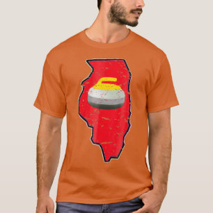 Illinois Curling Chicago Curler T-Shirt IL Tshirt