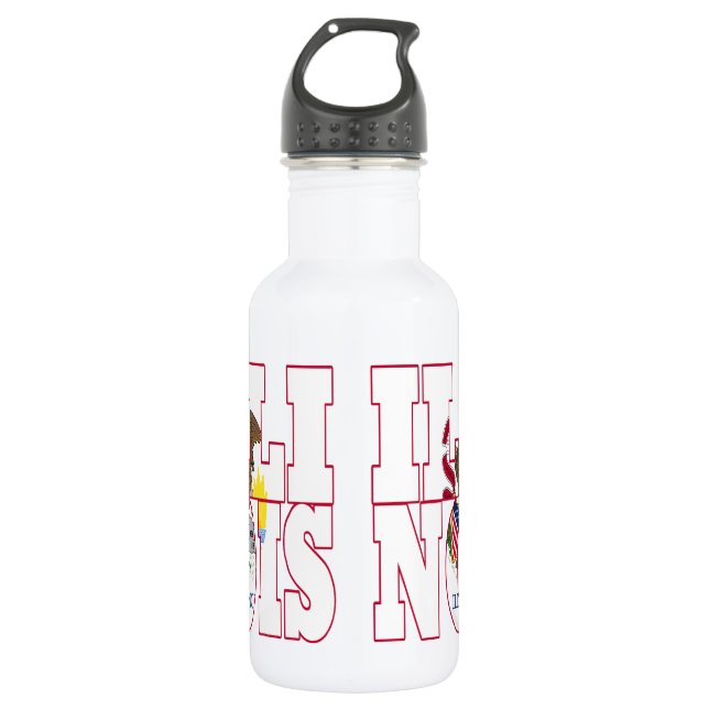 Illinois Edelstahlflasche (Vorderseite)