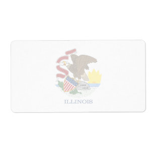 Illinois Faint Flag Shipping Label
