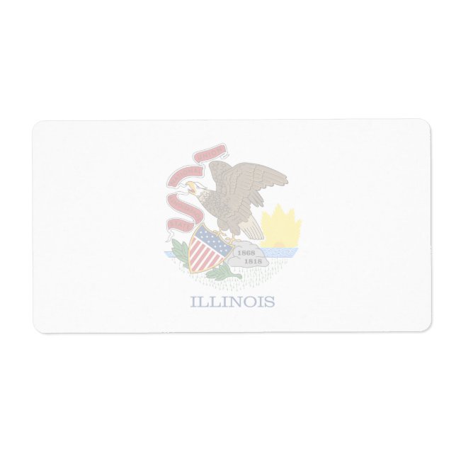 Illinois Faint Flag Shipping Label (Vorne)