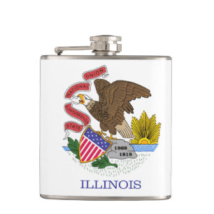 Illinois Flag Flachmann