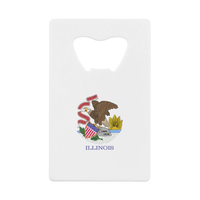 Illinois Flag Geldbeutel Flaschenöffner (Vorderseite)