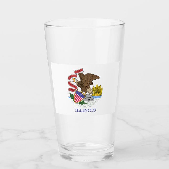 Illinois Flag Glas (Vorderseite)
