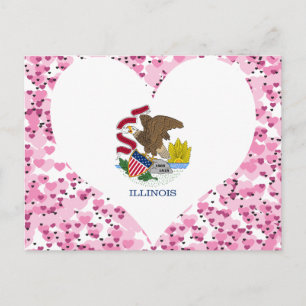 Illinois Flag kaufen Postkarte