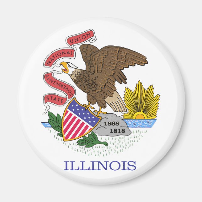 Illinois Flag Magnet (Vorne)