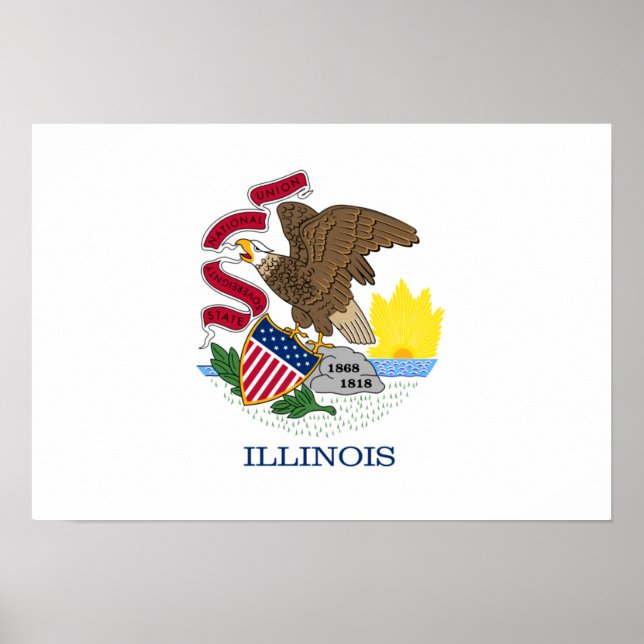 Illinois Flag Poster (Vorne)