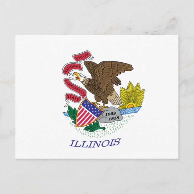 Illinois Flag Postkarte (Vorderseite)