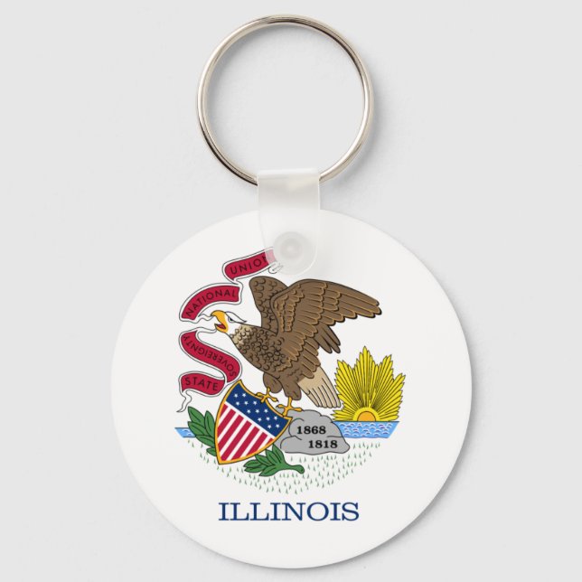 Illinois Flag Schlüsselanhänger (Vorderseite)