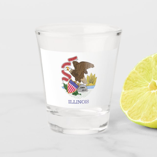 Illinois Flag Schnapsglas (Vorderseite)