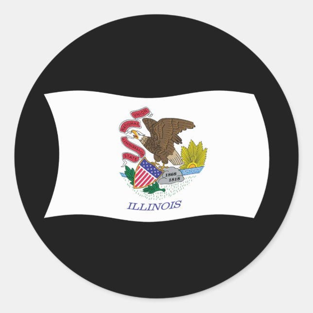 Illinois Flag Sticker (Vorderseite)