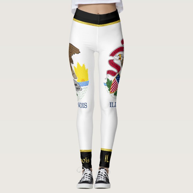 Illinois-Flagge Leggings (Vorderseite)