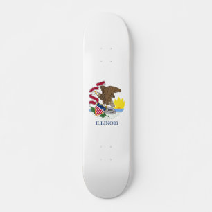 Illinois-Flagge Skateboard