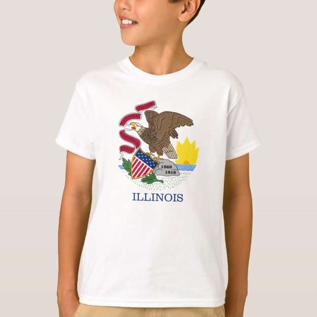 Illinois-Flagge T-Shirt (Vorderseite)