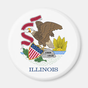 Illinois-Flaggen-Magnet Magnet