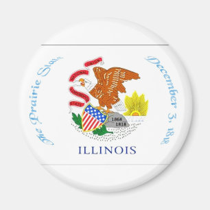 Illinois-Flaggen-Magnet Magnet