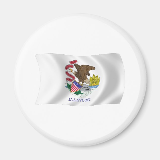 Illinois-Flaggenmagnet Magnet (Vorne)
