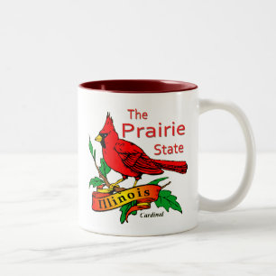 Illinois-Grasland-Staats-Kardinal Zweifarbige Tasse
