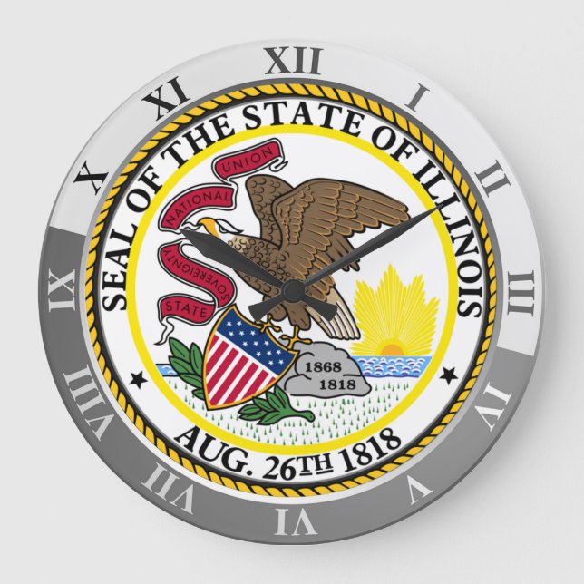 Illinois Große Wanduhr (Vorderseite)