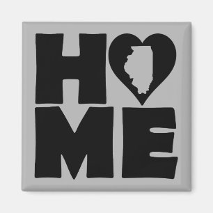 Illinois Home Heart State Kühlschrankmagnet