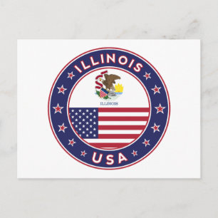 Illinois, Illinois-T - Shirt, Illinois-Aufkleber, Postkarte