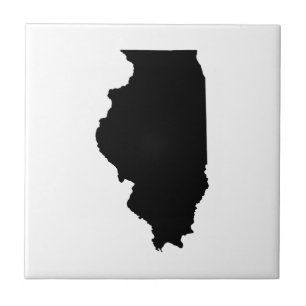 Illinois in Schwarz und Weiß Fliese