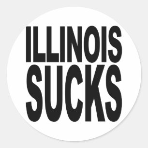 Illinois Ist zum Kotzen Runder Aufkleber