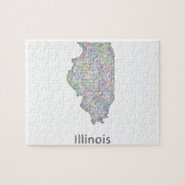 Illinois-Karte (Horizontal)