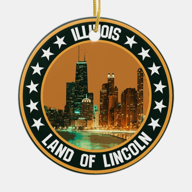 Illinois Keramik Ornament (Vorne)