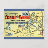 Illinois - Kette der Seen Postkarte