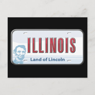 Illinois Land of Lincoln Postkarte