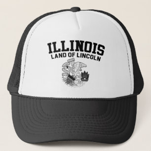 Illinois-Land von Lincoln Truckerkappe