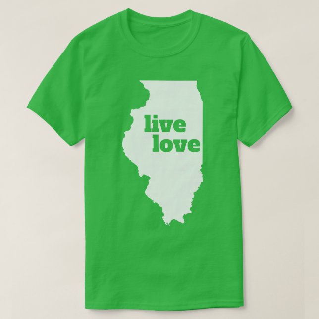 Illinois Live Liebe Illinois T-Shirt (Design vorne)
