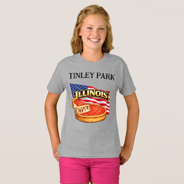 Illinois Mädchen T-Shirt (Vorne ganz)