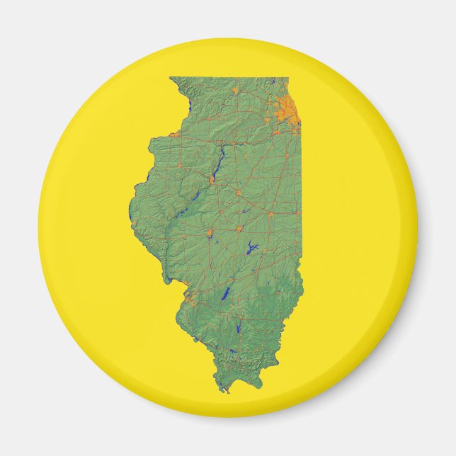 Illinois Map Magnet (Vorne)