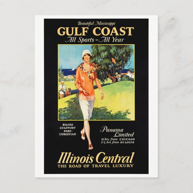Illinois Mississippi restauriert Vintage Poster Postkarte (Vorderseite)